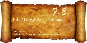 Félegyházi Emma névjegykártya